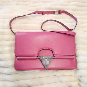 Just Cavalli Pink Leather Crossbody Bag | Barbiecore